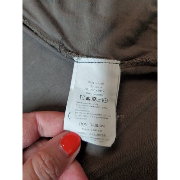 Mado et Les Autres Womens Top LAGENLOOK Artsy Long Cardigan Layering Boho Brown - Picture 6 of 10